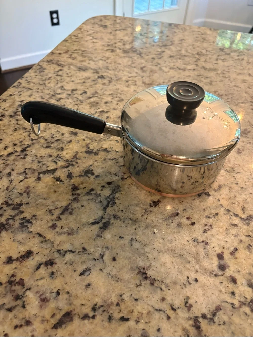 Vintage 1801 Revere Ware 1 Qt Saucepan With Lid Copper Bottom‎ Clinton, ILL